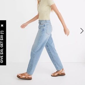 BNWT Madewell Tall Baggy Jeans in Whitwell